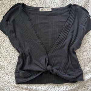Free People Front Knot Crop Top